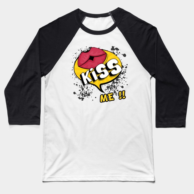 KISS Me !! Baseball T-Shirt by Wilcox PhotoArt